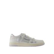 Witte Metallic Lage Top Sneakers Amiri , White , Dames