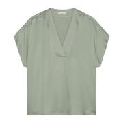 Mouwloze satijnen blouse normaal Marc O'Polo , Green , Dames