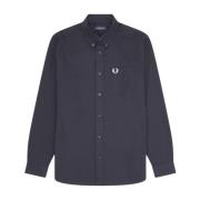 Klassieke Oxford Katoenen Overhemd Fred Perry , Blue , Heren