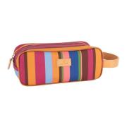 Fuchsia Beauty Case met Multicolor Strepen Gallo , Multicolor , Unisex