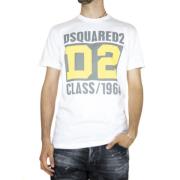 Witte Varsity Print T-shirt Dsquared2 , White , Heren