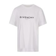 Wit T-shirt met 4G-logo Givenchy , White , Dames