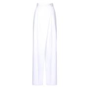 Hoge Taille Flared Broek in Optisch Wit Dolce & Gabbana , White , Dame...