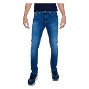 Blauwe Rits Knopen Jeans Zakken Tommy Jeans , Blue , Heren