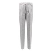 Grijze Wollen Broek met Rits Sluiting Brunello Cucinelli , Gray , Here...