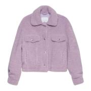 Teddy jas met patch met hoge frequentie Gaëlle Paris , Purple , Dames