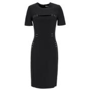 Pre-owned Wool dresses Mugler Pre-owned , Black , Dames