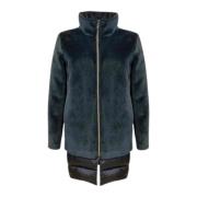 Neo Velvet Down Coat RRD , Blue , Dames