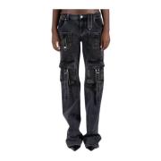 Lage Taille Cargo Jeans Zwart Vintage Blumarine , Black , Dames
