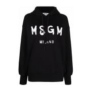 Zwarte Sweater Collectie Msgm , Black , Dames