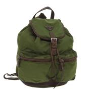 Pre-owned Nylon backpacks Prada Vintage , Green , Dames
