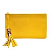 Pre-owned Leather clutches Gucci Vintage , Yellow , Dames