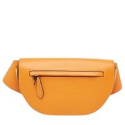 Pre-owned Leather handbags Burberry Vintage , Orange , Dames