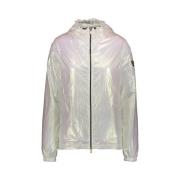 Iridescent Nylon Windbreaker Jas Ciesse Piumini , White , Dames