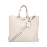 Pre-owned Leather totes Prada Vintage , Beige , Dames