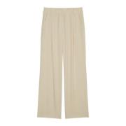 Rechte, vloeiende geplooide broek Marc O'Polo , Beige , Dames