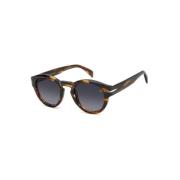 Bruin Hoorn Zonnebril Donkergrijs Getint Eyewear by David Beckham , Br...