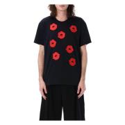 Zwarte Lippen T-shirt Ronde Hals Korte Mouwen Comme des Garçons , Blac...