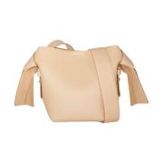 Zachte leren knoop schoudertas Acne Studios , Beige , Dames