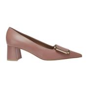 Roze Leren Gesp Detail Pumps Malone Souliers , Pink , Dames