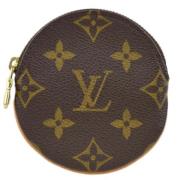 Pre-owned Leather clutches Louis Vuitton Vintage , Brown , Dames