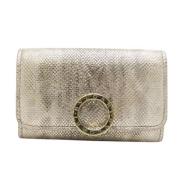 Pre-owned Leather wallets Bvlgari Vintage , Beige , Unisex