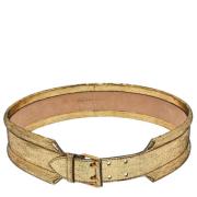 Pre-owned Leather belts Alexander McQueen Pre-owned , Yellow , Dames