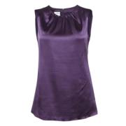 Pre-owned Satin tops Armani Pre-owned , Purple , Dames