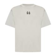 T-shirt met ronde hals 44 Label Group , White , Heren