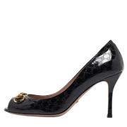 Pre-owned Leather heels Gucci Vintage , Black , Dames