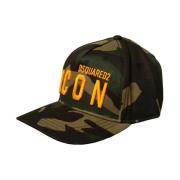 Militair Groene Icon Katoenen Pet Dsquared2 , Multicolor , Heren