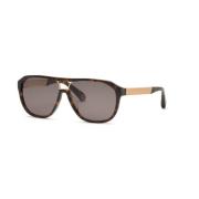 Bruine zonnebril Shiny Dark Havana Philipp Plein , Brown , Heren