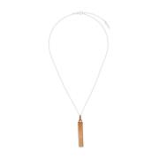 Bruine Sterling Zilveren Ketting Snap-Hook Ambush , Brown , Dames