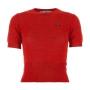 Rode Wolmix T-shirt Vivienne Westwood , Red , Dames