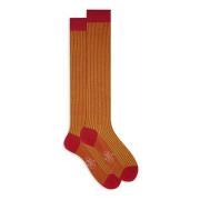 Stijlvolle lange geplateerde katoenen sokken Gallo , Multicolor , Here...