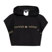 Korte oversized sweatshirt Versace , Black , Dames