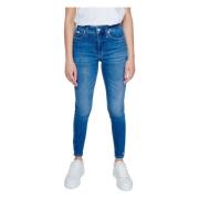 Blauwe versleten damesjeans Calvin Klein Jeans , Blue , Dames