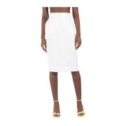 Witte Midi Rok met Cut Out Jacquemus , White , Dames