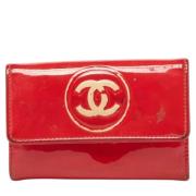 Pre-owned Leather wallets Chanel Vintage , Red , Dames