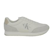 Witte katoenen sneakers met veters Calvin Klein , Multicolor , Heren