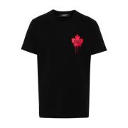 Stijlvolle T-Shirt Collectie voor Mannen Dsquared2 , Black , Heren