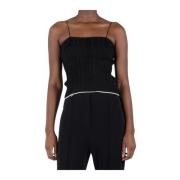 Geribbelde Gebreide Tanktop Zwart Jacquemus , Black , Dames