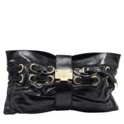 Pre-owned Leather clutches Jimmy Choo Pre-owned , Black , Dames