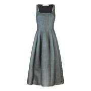 Grijze Jurk met Verticale Snit Philosophy di Lorenzo Serafini , Gray ,...