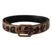 Elegante Gegraveerde Leren Riem Dolce & Gabbana , Multicolor , Heren