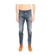 Donkerblauwe Ripped Cool Guy Jeans Dsquared2 , Blue , Heren