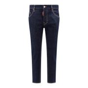 Blauwe Jeans met knoopsluiting Dsquared2 , Blue , Heren