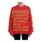 Multicolor Crewneck Gebreide Trui Dsquared2 , Multicolor , Dames