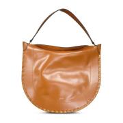 Stijlvolle Leren Hobo Tas Isabel Marant , Brown , Dames