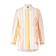 Gestreepte blouse met klassieke kraag Marc Cain , Multicolor , Dames
